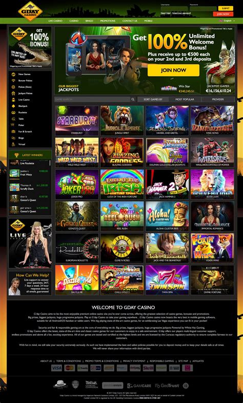Gday casino aplicação